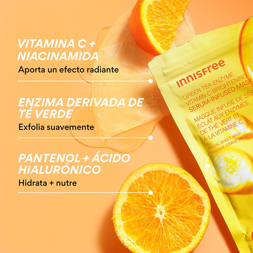 VITAMIN C BRIGHTENING SERUM-INFUSED MASK FOR DARK SPOTS (MASCARILLA CON S&Eacute;RUM RADIANTE DE VITAMINA C)